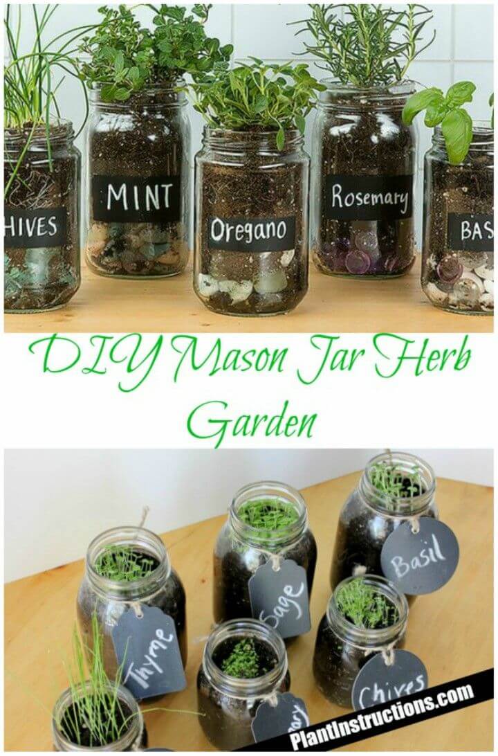 25 DIY Mason Jar Herb Garden Ideas for Indoor • Its Overflowing