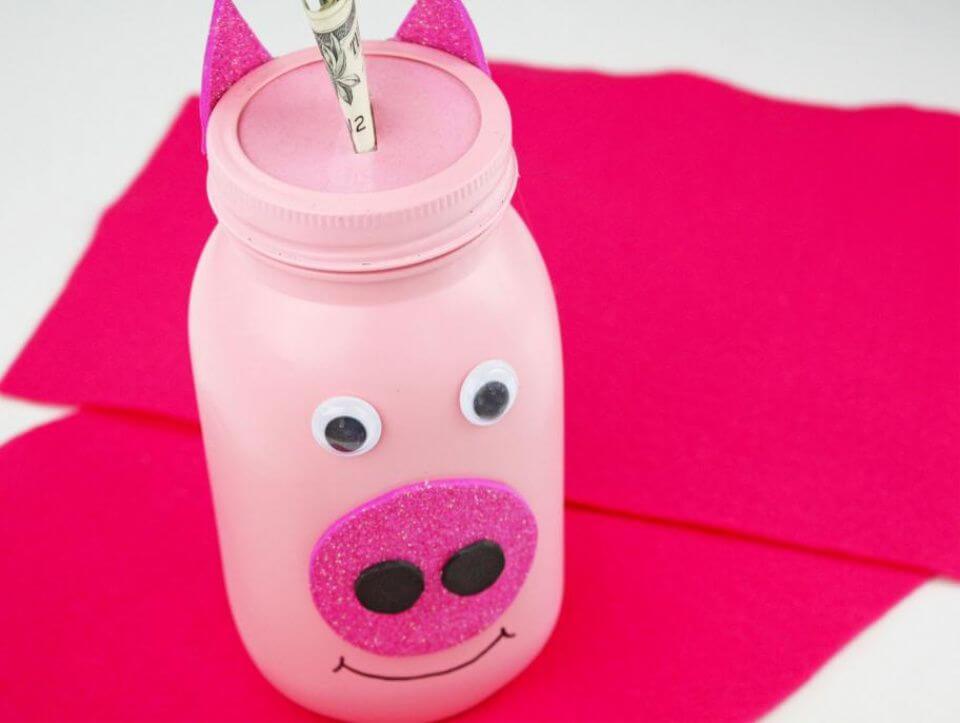 20 DIY Piggy Bank Ideas for Kids Using Mason Jars