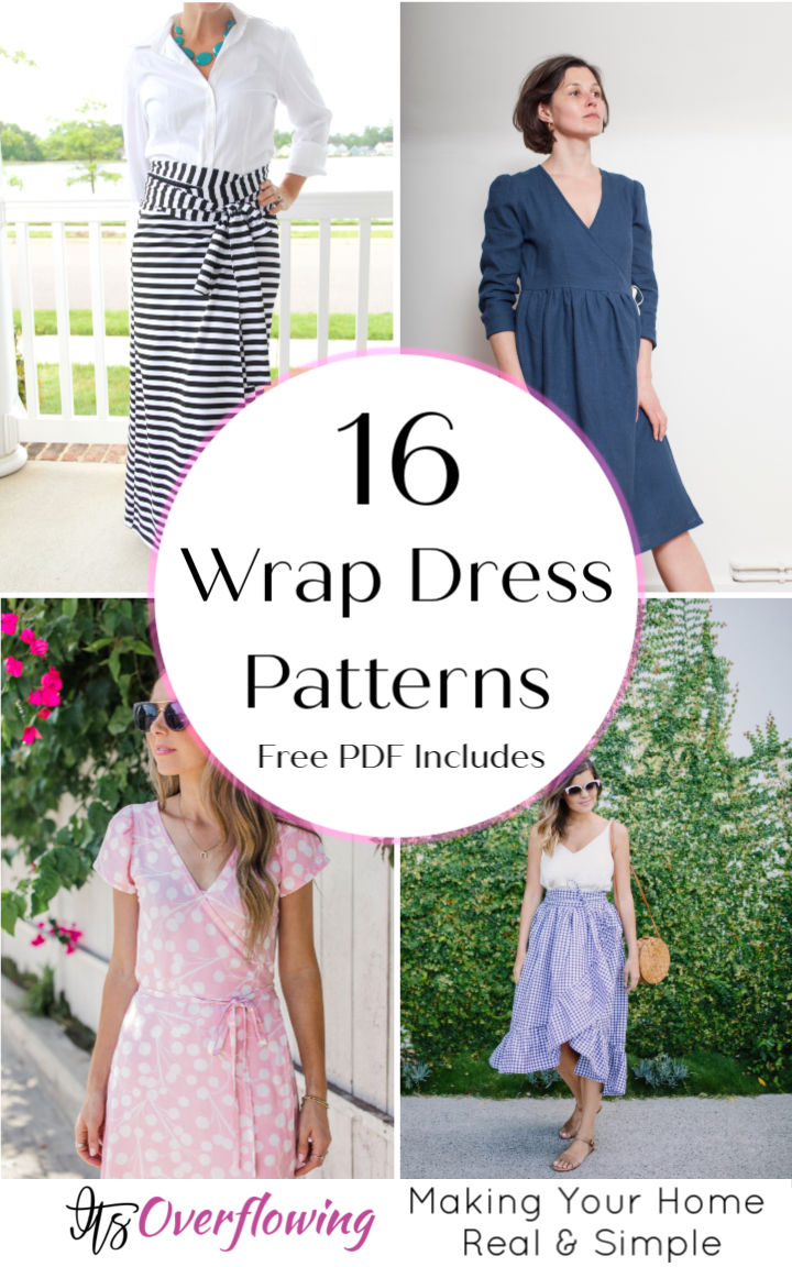 16 Best Wrap Dress Patterns (Free PDF Includes) • Its Overflowing