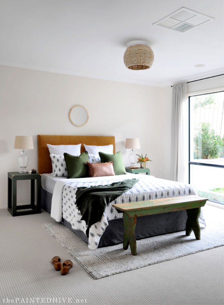 Bed Skirt from a Curtain Panel