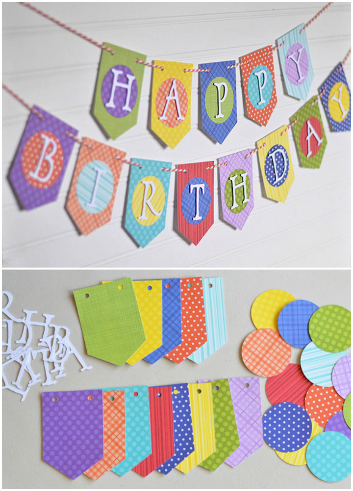 Birthday Banner With Patterned Paper