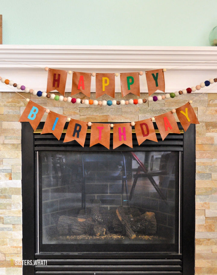 Birthday Banner out of Felt and Leather