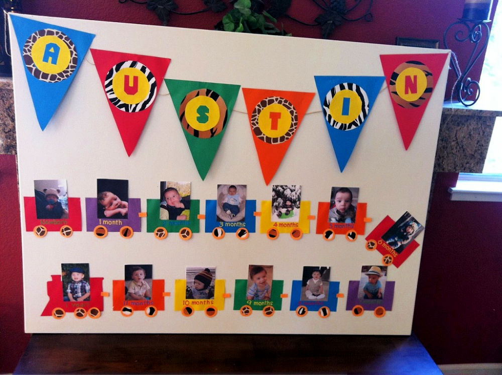 DIY Birthday Banner Jungle Themed Party