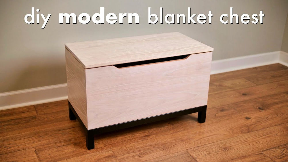 DIY Modern Blanket Chest or Toy Box