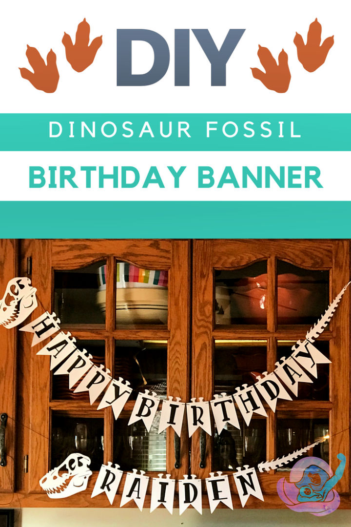 Dinosaur Fossil Birthday Banner With Your Cricut