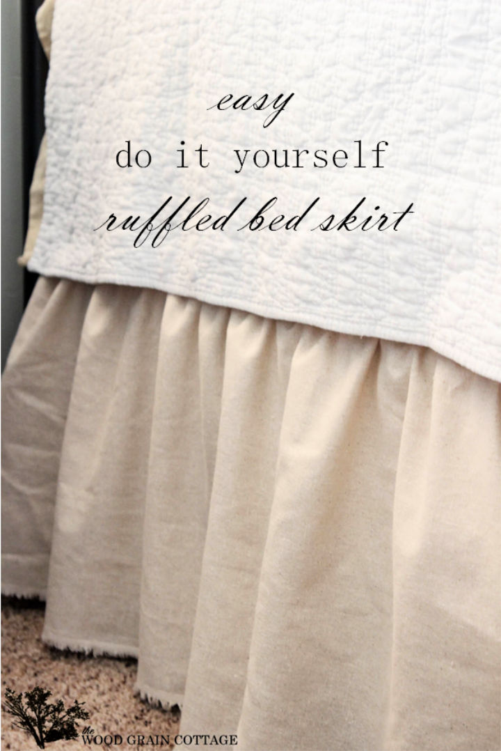 Easy DIY Ruffled Bed Skirt