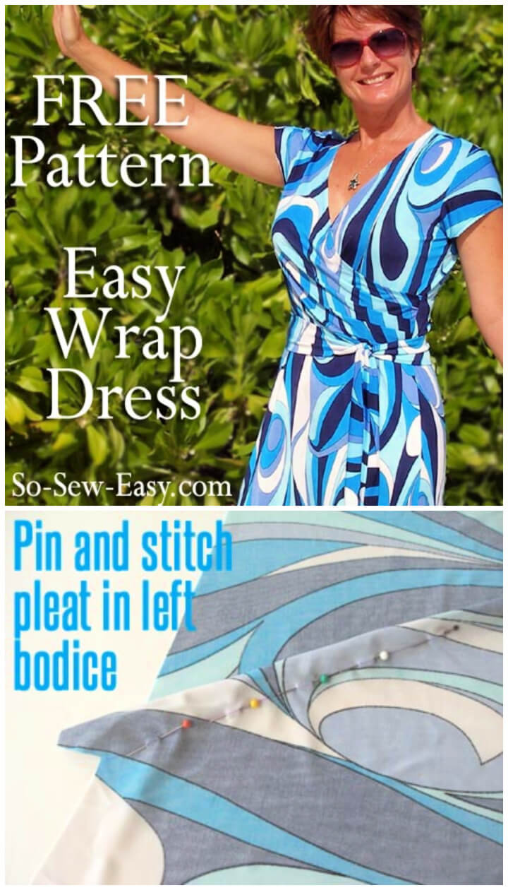16 Best Wrap Dress Patterns (Free PDF Pattern)