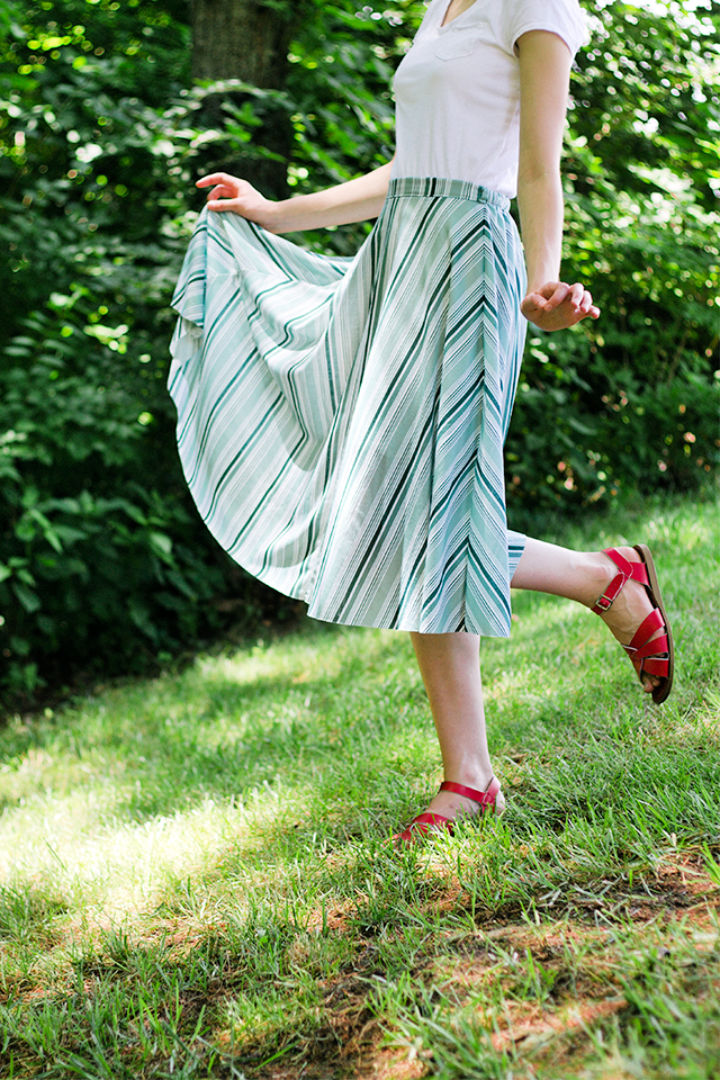 circle skirt pattern with zipper