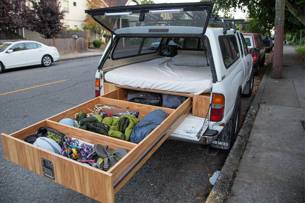 10 Free DIY Truck Bed Slide Plans Slide out Storage Drawers