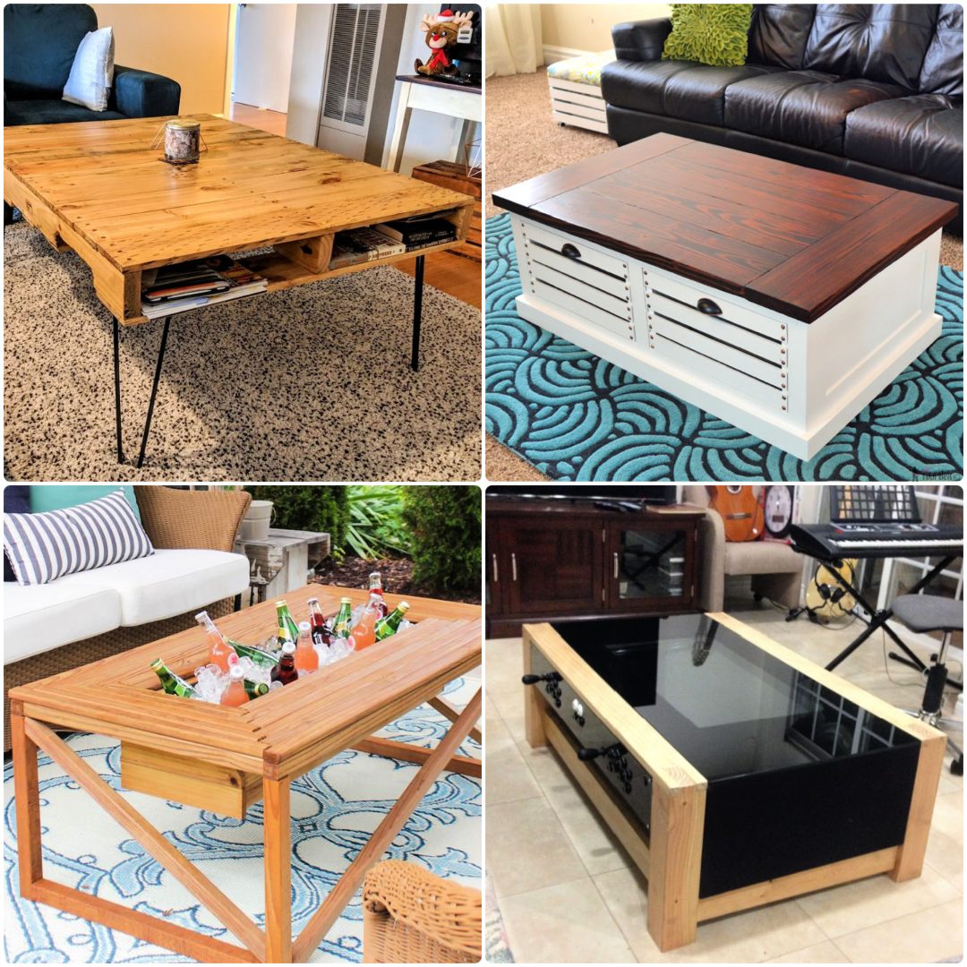 100 DIY Coffee Table Plans To Craft Your Own Table