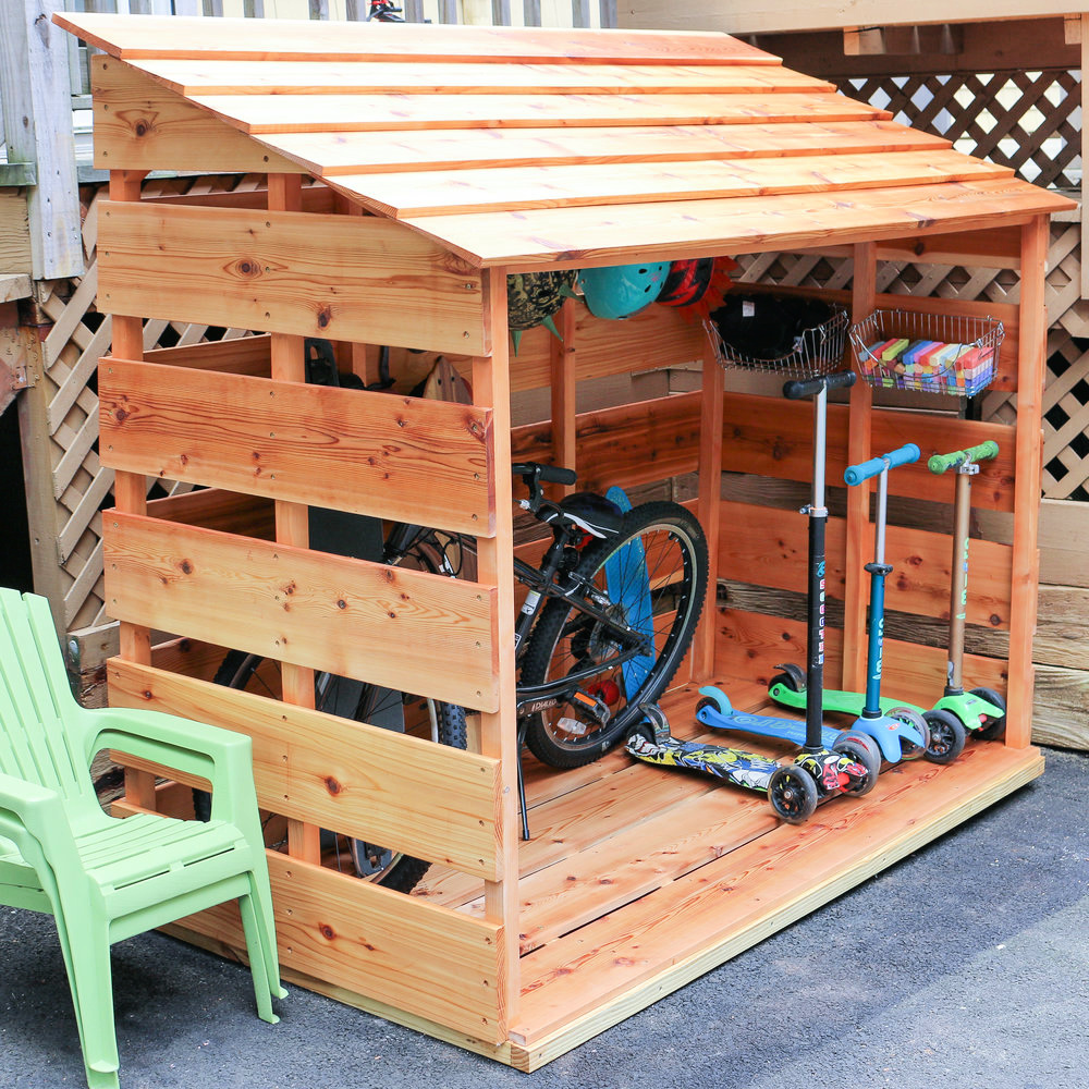 20 free diy bike shed plans diy outdoor bike storage