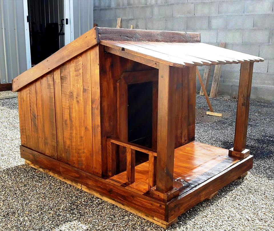 Dog House Plans with a Patio DIY Small Outdoor Wooden Kennel Pet Home Shelter Doghouse 