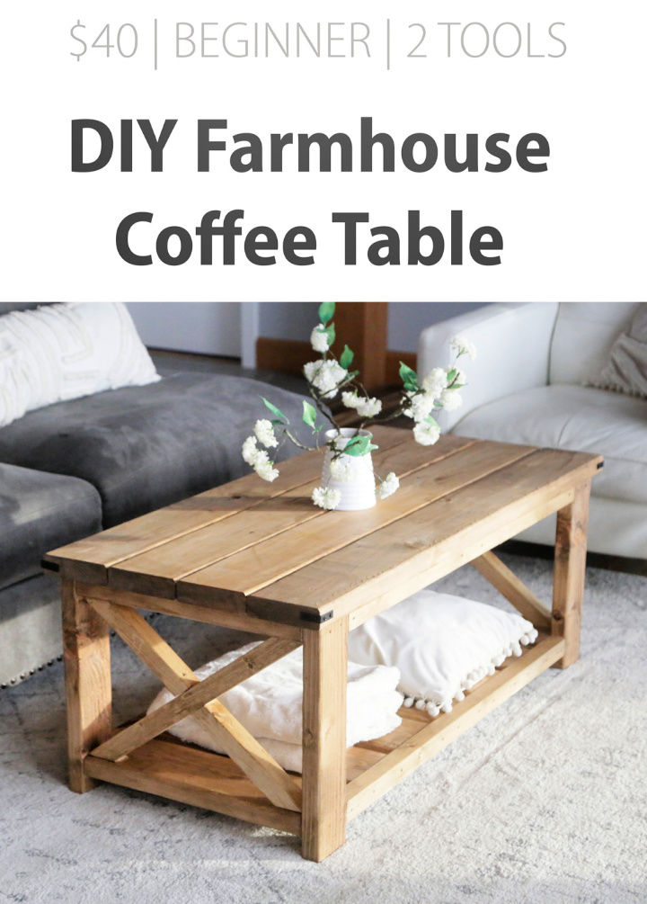 20 Easy DIY Farmhouse Coffee Table Plans You Can Build