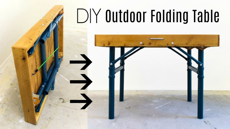 How to make a folding wooden table