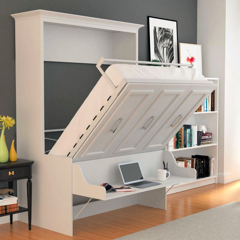 15 Free DIY Murphy Bed With Desk Plans - Its Overflowing