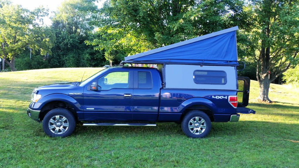 Truck Camper With A Pop Top Roof