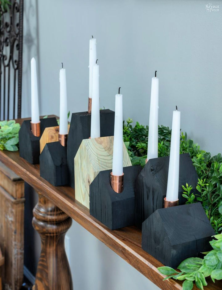 15 Homemade DIY Wooden Candle Holders (Make Your Own)