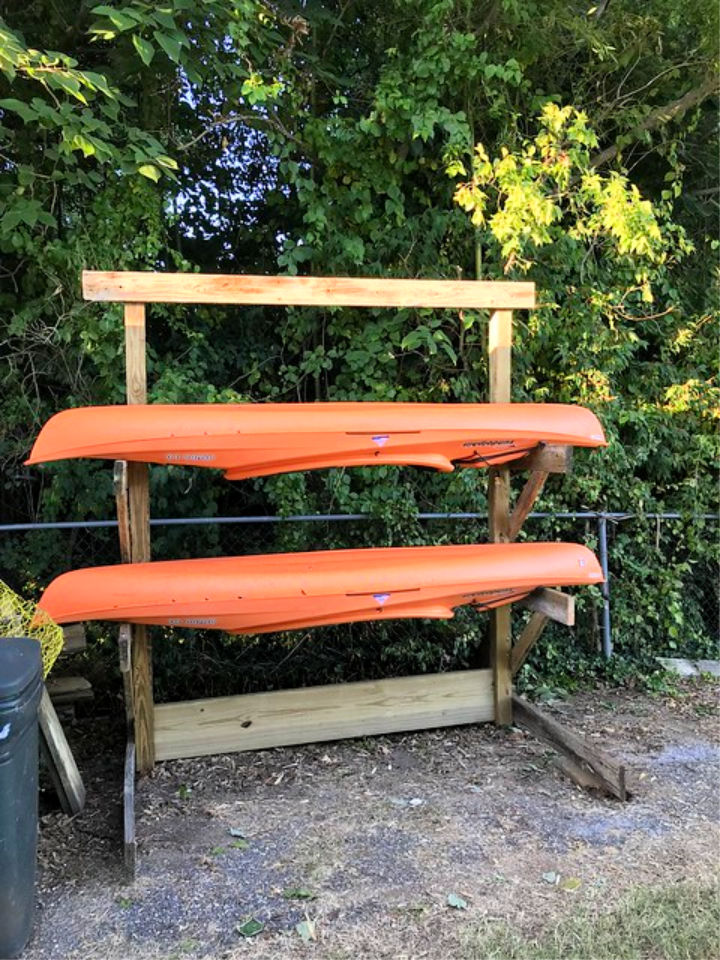 Building a Kayak Rack from Driftwood