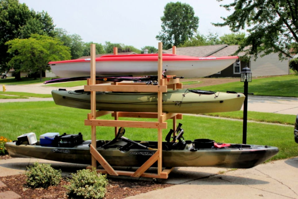 20 Free Plans To Build A Diy Kayak Rack Kayak Storage Rack