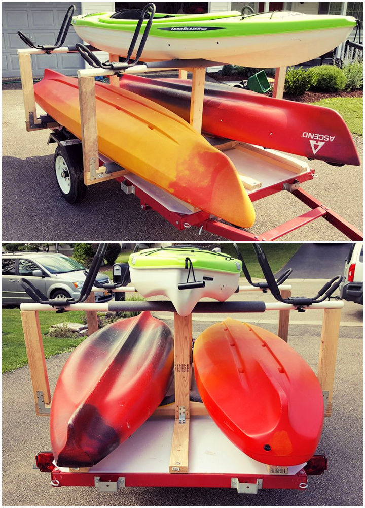 DIY Kayak Rack for Trailer