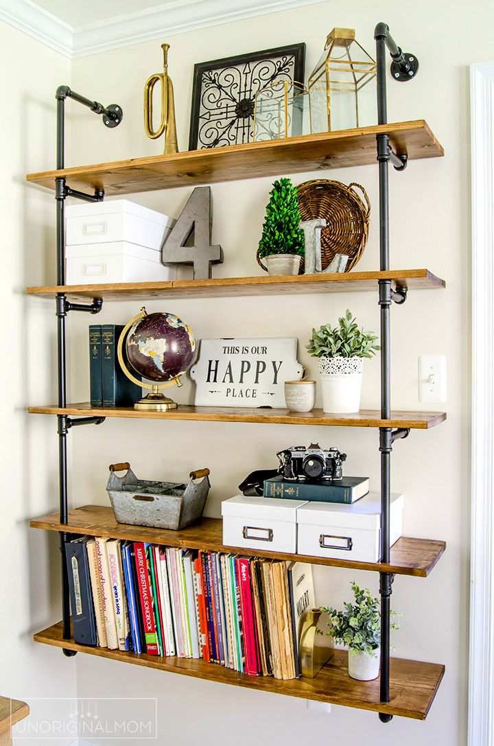 DIY Pipe Shelves (15 Industrial Pipe Shelving Ideas)