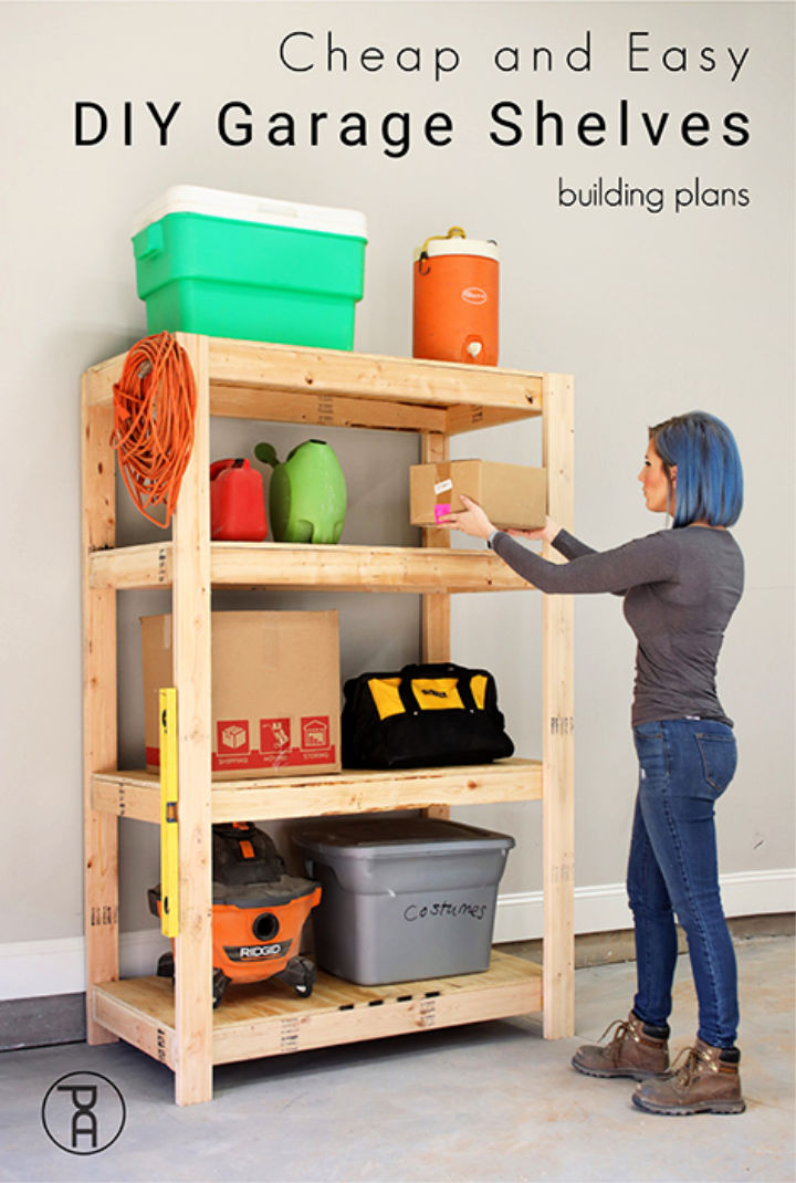 30 Helpful DIY Garage Shelves That Are Cheap To Build