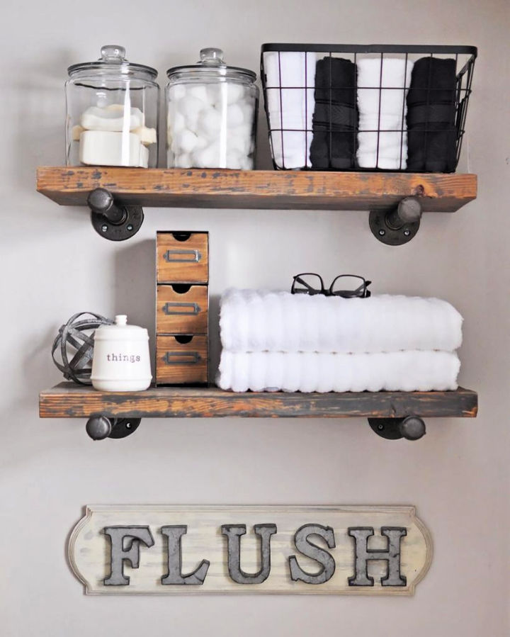 DIY Pipe Shelves (15 Industrial Pipe Shelving Ideas)