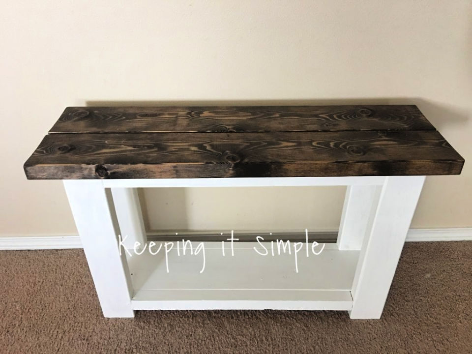 20 Free DIY Sofa Table Plans (Behind the Couch Table)