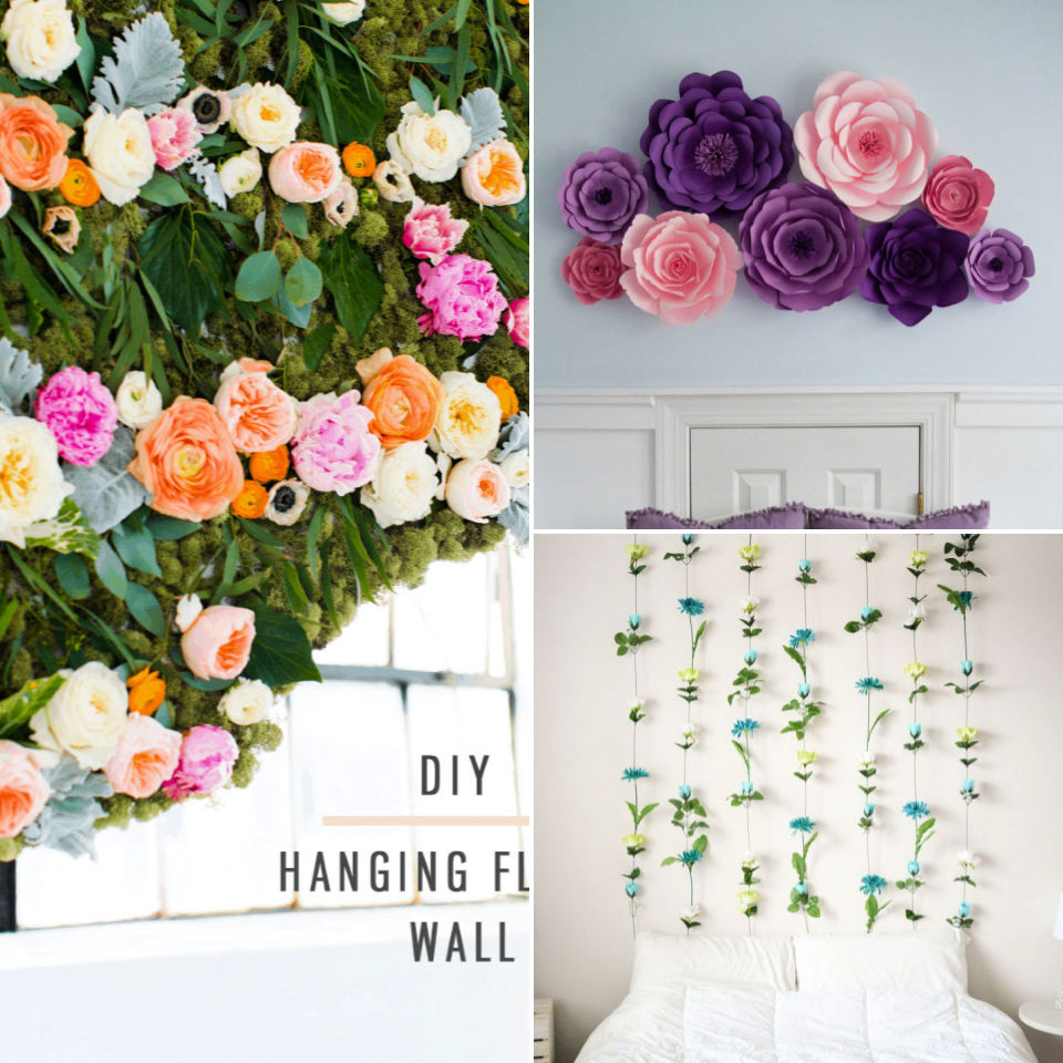 20 Simple Diy Flower Wall Decor Ideas