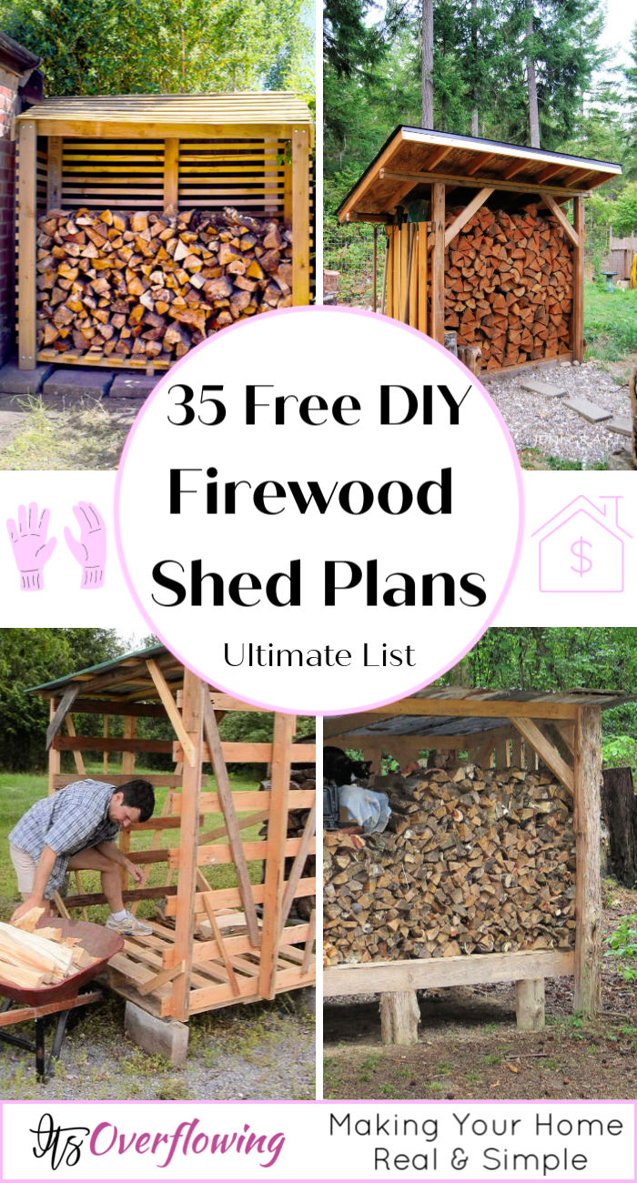 35 Free DIY Firewood Shed Plans (How to Build a Wood Shed)