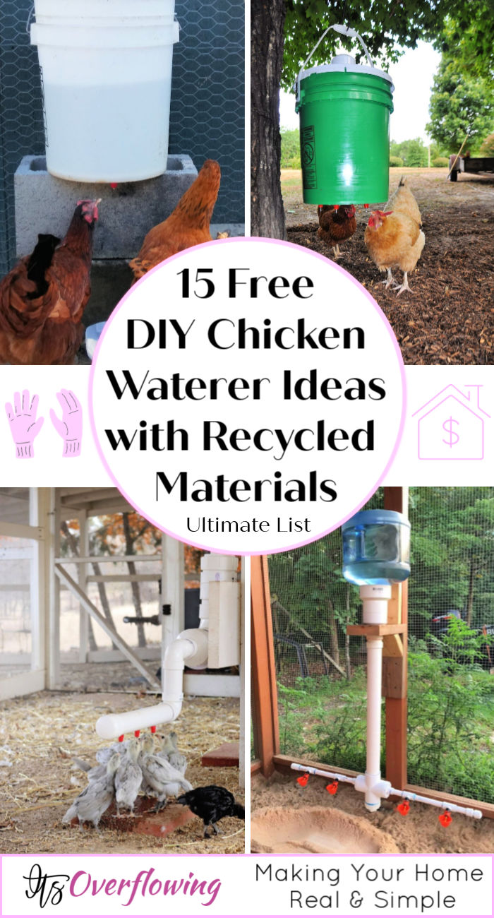 15 DIY Chicken Waterer Ideas Out Of Recycled Materials