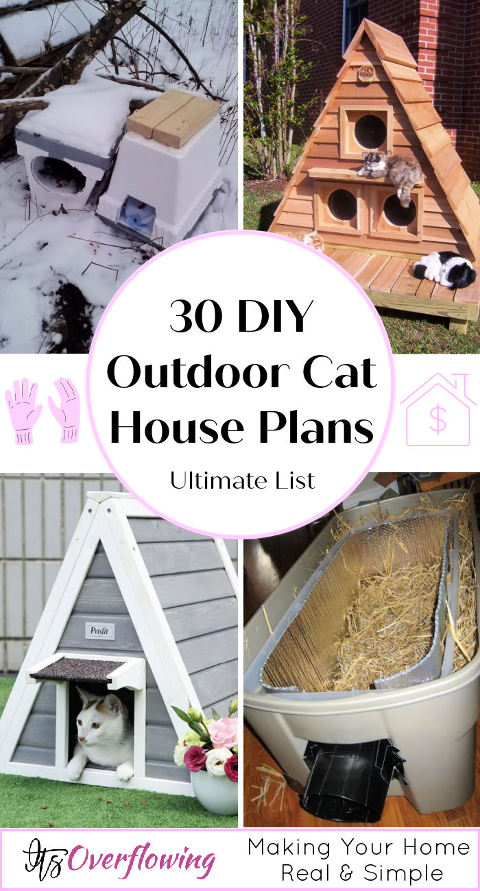 30 Free DIY Outdoor Cat House Plans (How To Build)