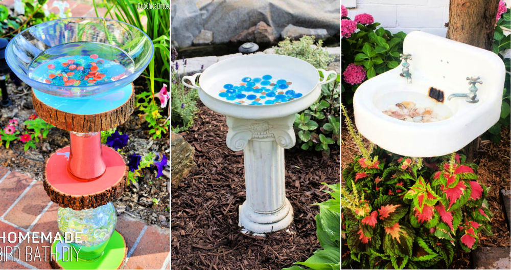 GIFT for the DIY~ Make this Concrete Birdbath all material/inst inc byPsNature 