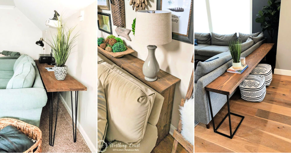 20 Free Diy Sofa Table Plans To Make, Diy Thin Console Table