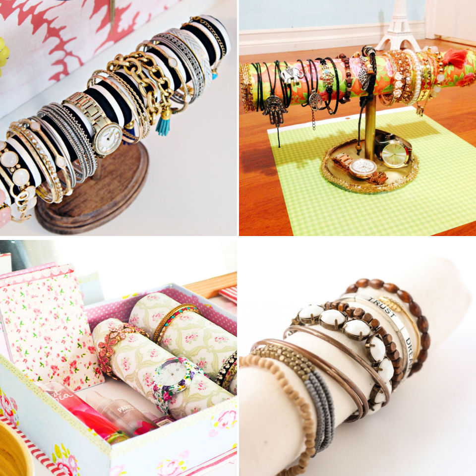 Cardboard Crafts, DIY Bangle Stand, Bracelet Holder