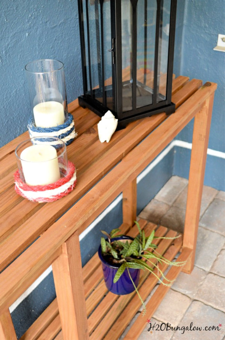 20 Free DIY Sofa Table Plans (Behind the Couch Table)