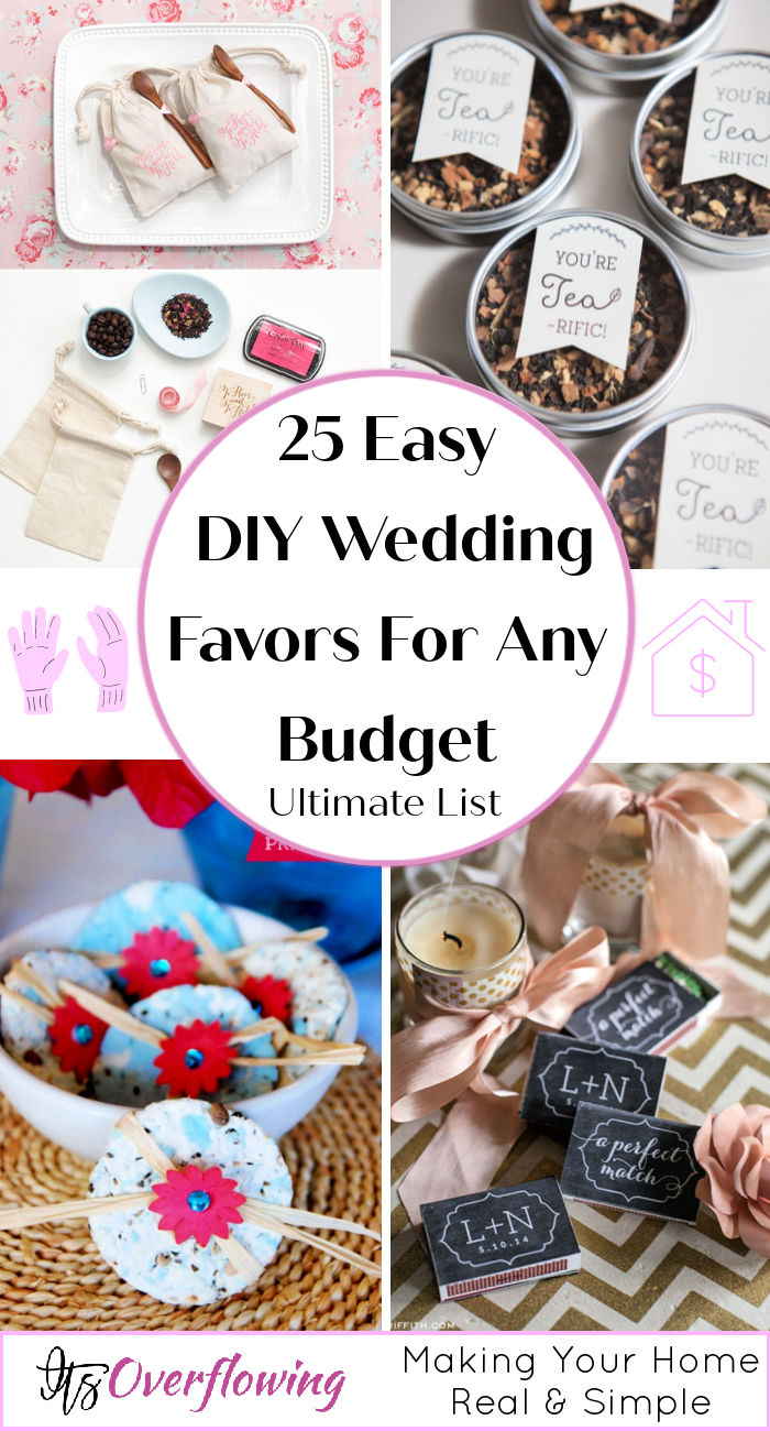 25 Cheap DIY Wedding Favors To Make • Its Overflowing