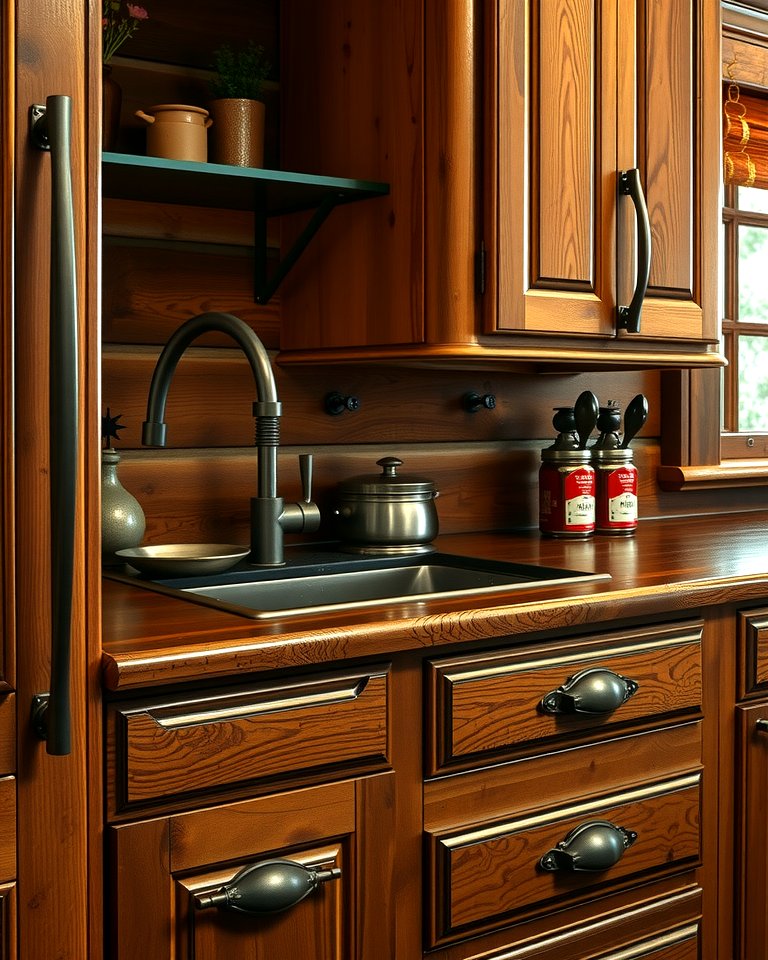 Rustic Home Hardware 25 Log Cabin Kitchen Design Ideas for a Rustic Look