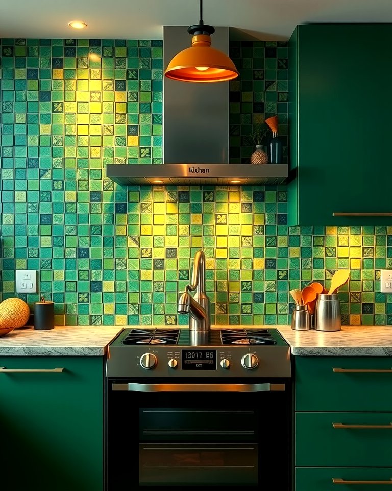 25 Chic Kitchen With Green Backsplash Ideas