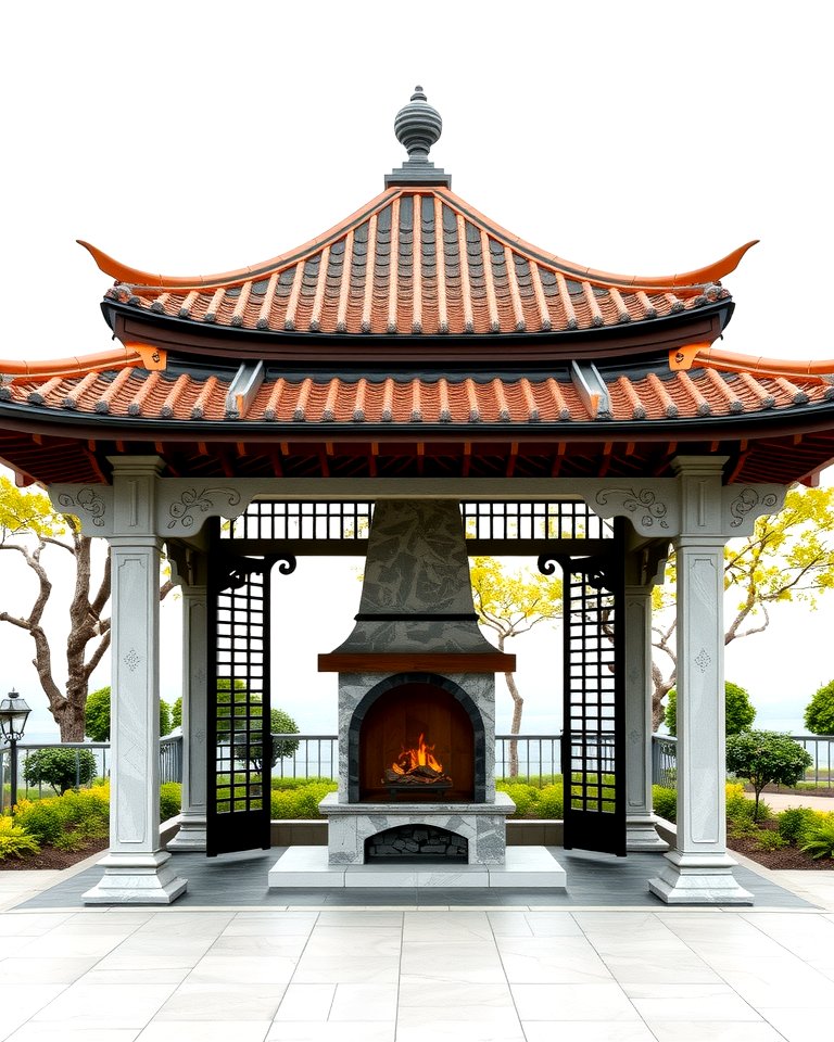 25 Gazebo With Fireplace Ideas for Cozy Outdoor Nights