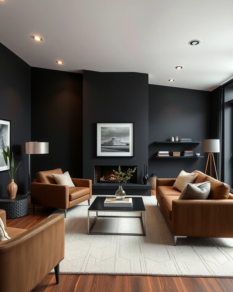 25 Chic Black and Brown Living Room Ideas for Modern Homes