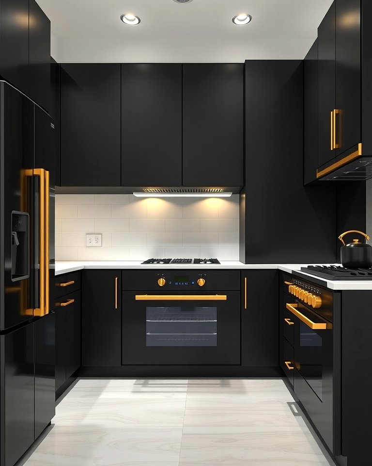 25 Black and Gold Kitchen Ideas for a Luxurious Look