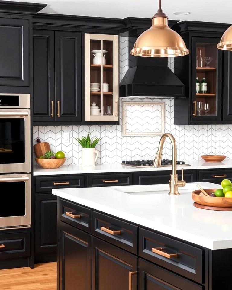 20 Black Kitchen Cabinets With White Countertops Ideas