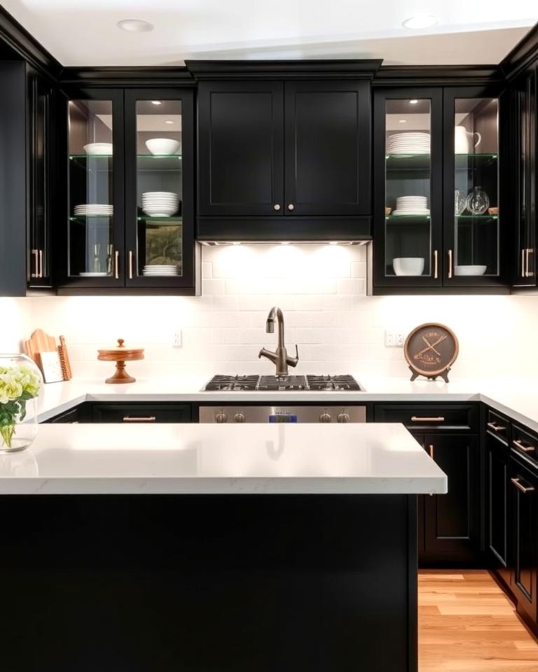20 Black Kitchen Cabinets With White Countertops Ideas
