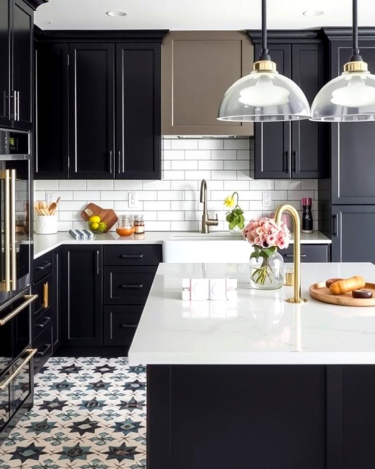 20 Black Kitchen Cabinets With White Countertops Ideas