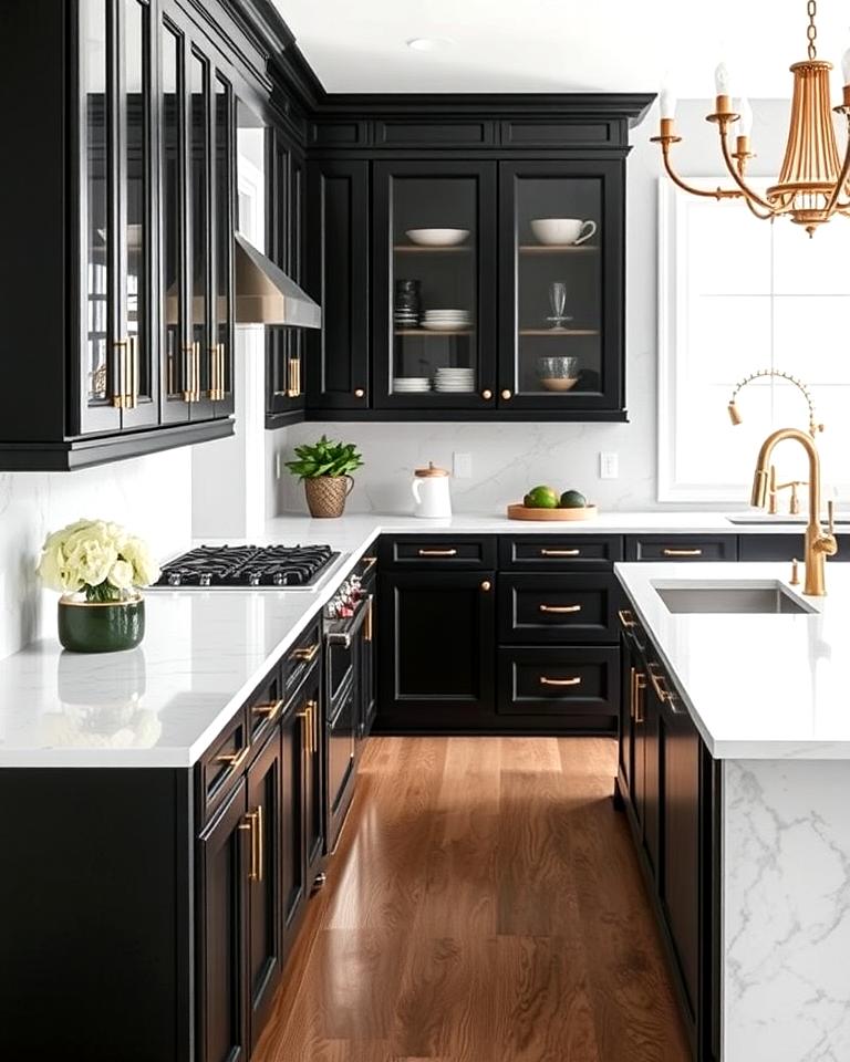 20 Black Kitchen Cabinets With White Countertops Ideas