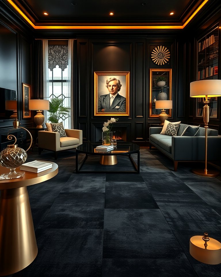25 Black Carpet Living Room Ideas for a Cozy Atmosphere