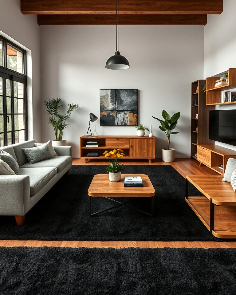 25 Black Carpet Living Room Ideas for a Cozy Atmosphere