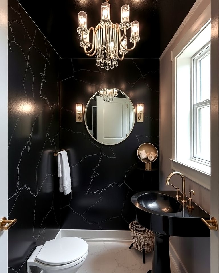 25 Elegant Black Powder Room Ideas for a Bold Look
