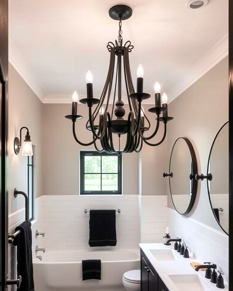 25 Bathroom Chandelier Ideas for a Luxurious Touch